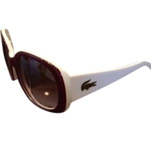 Lacoste Red and White Sunglasses